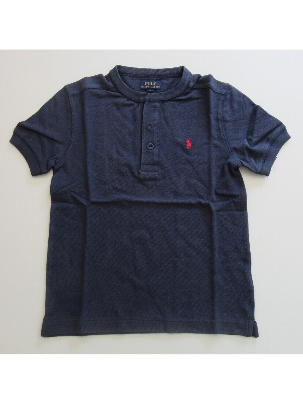 Polo Ralph Lauren Boys Short Sleeve Mesh Crew Neck Shirt Salem Blue Size 6 NWT
